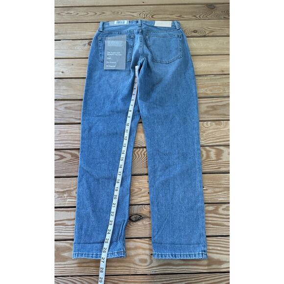 NWT Everlane Relaxed Straight Leg Jeans Size 23 Women’s Blue Super Soft - Picture 8 of 10